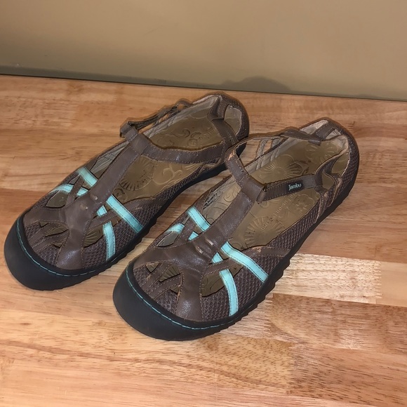 Jambu Shoes - Jambu Brown and Teal Sandals Size 10